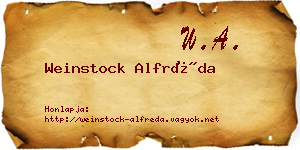 Weinstock Alfréda névjegykártya